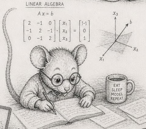 Linear algebra: Ax = b — a table is a matrix of columns indexed in lockstep