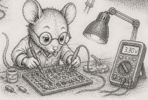 A mouse with a multimeter — numbers measured to the precision the budget allows