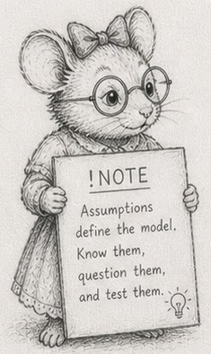 Assumptions define the model. Know them, question them, and test them.