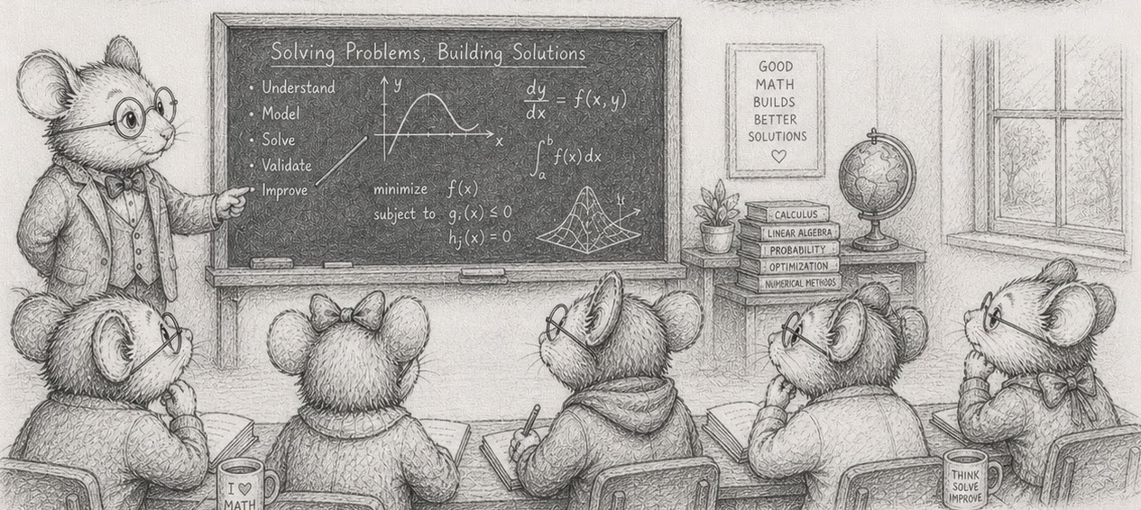 A classroom: Understand, Model, Solve, Validate, Improve